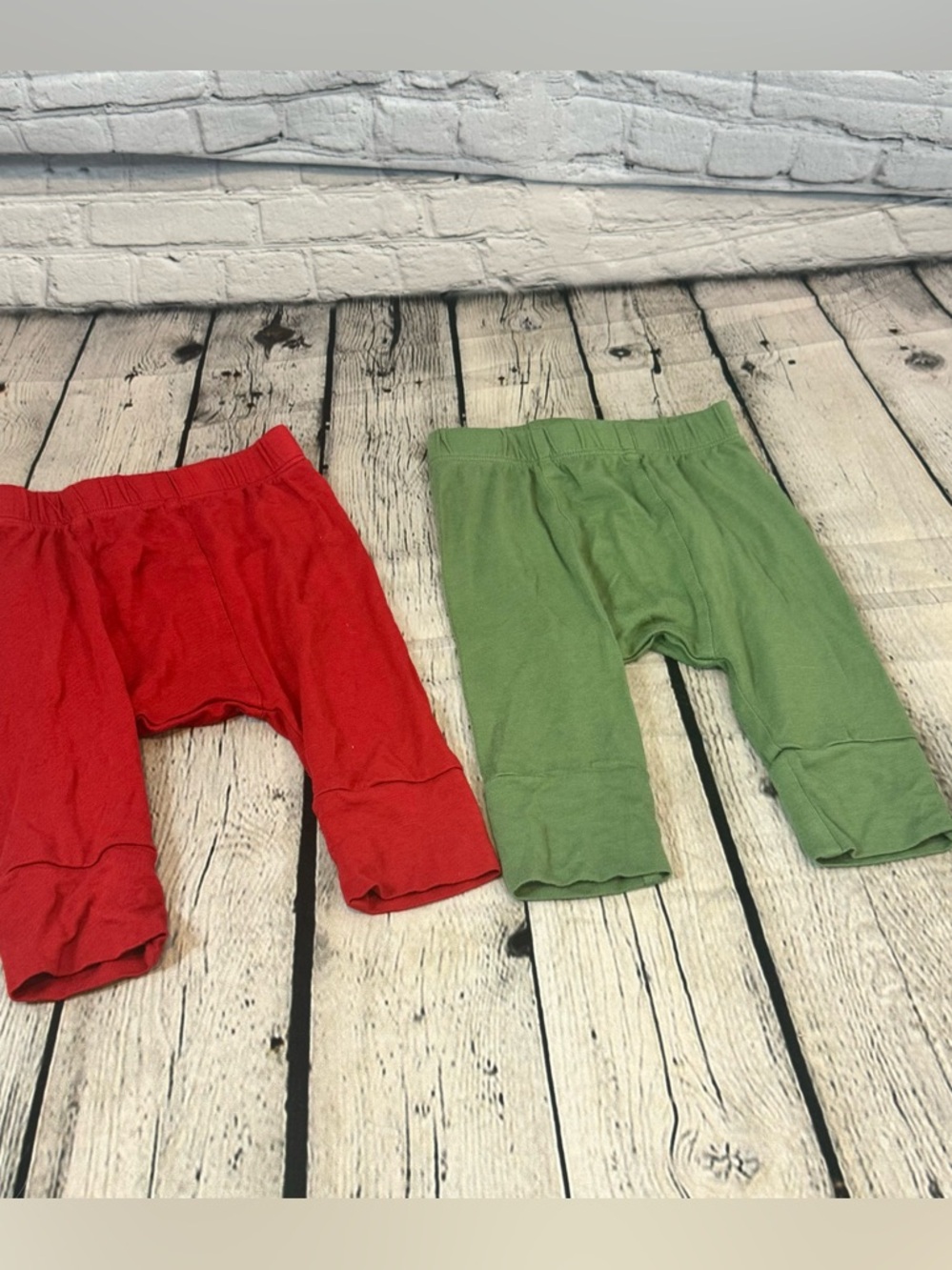 Kate Quinn Red and Green Bamboo Panda Pants